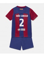 Barcelona Joao Cancelo #2 Domácí dres pro děti 2023-24 Krátký Rukáv (+ trenýrky)